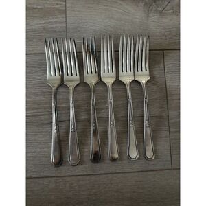 6 PCs INTERNATIONAL SILVER‎ Mayfair Dinner Forks Silverplate Silver Plate Rogers